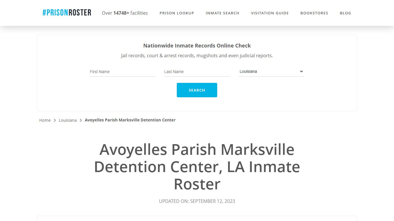 Avoyelles Parish Marksville Detention Center, LA Inmate Roster